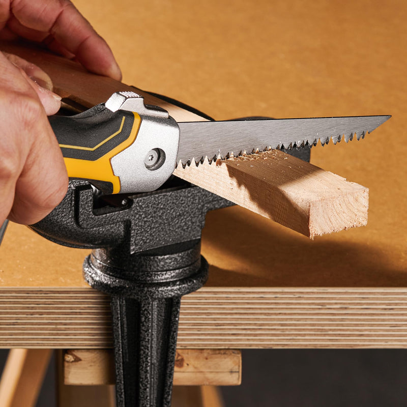 KATA Folding Jab Saw/Drywall Saw, Sheetrock Saw with Soft Grip Handle, Hand Saw, Hacksaw with 65Mn Steel Blade for Wallboard, Plywood and PVC