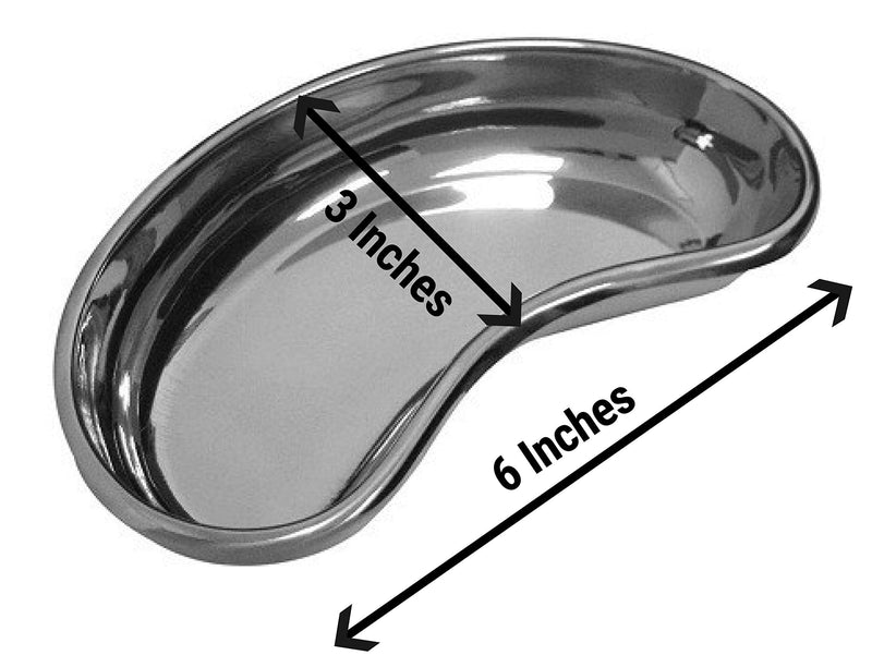 Bosky Stainless Steel Small Kidney Tray 6" inch Basin Emesis Bowl Surgical 12 oz Utility Reusable Dish 1