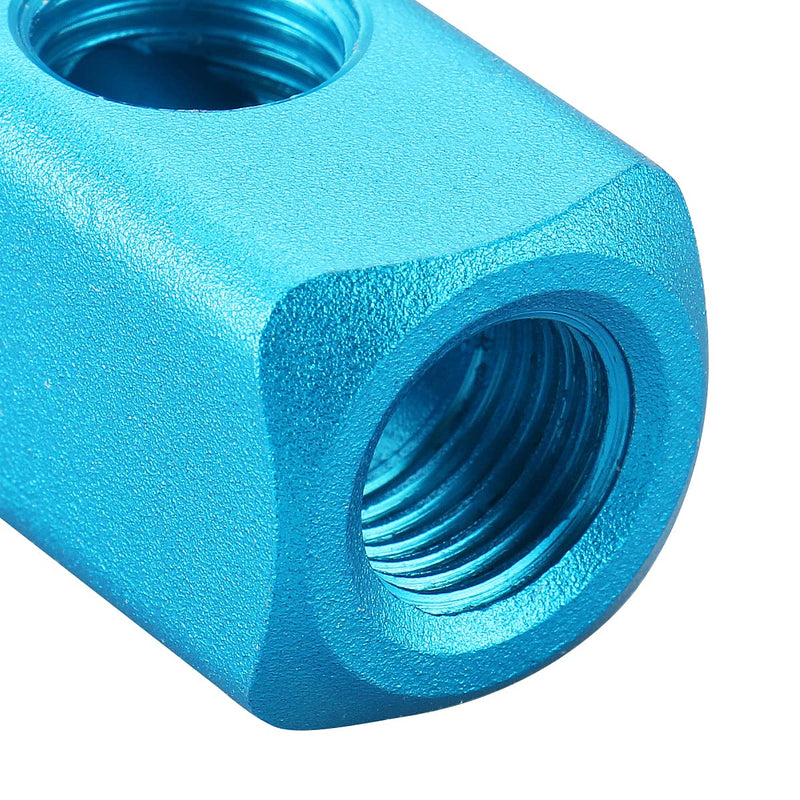 Baomain Manifold Block Pneumatic 5 Way 8 Port 1/4" PT Threaded Ports Quick Connect Air Hose Inline