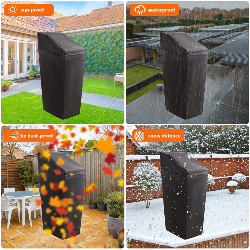 Water Softener Cover,Jacket Access Soften Station Tank Covers,Openable Top Easy to Use Removal-Free Installation,for Water Softener Outdoor UV Dust Protection of Outside Units Heater Parts (Black) Black
