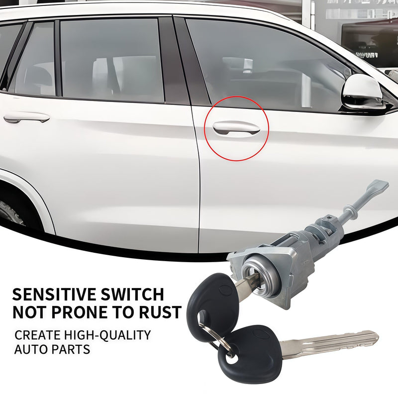 Front door lock cylinder 2 Keys, Compatible with 2011-2016 Hyundai Elantra, 2011-2016 Hyundai Elantra Driver side door lock cylinder, Replace OE 81970-3XA00 819703XA00