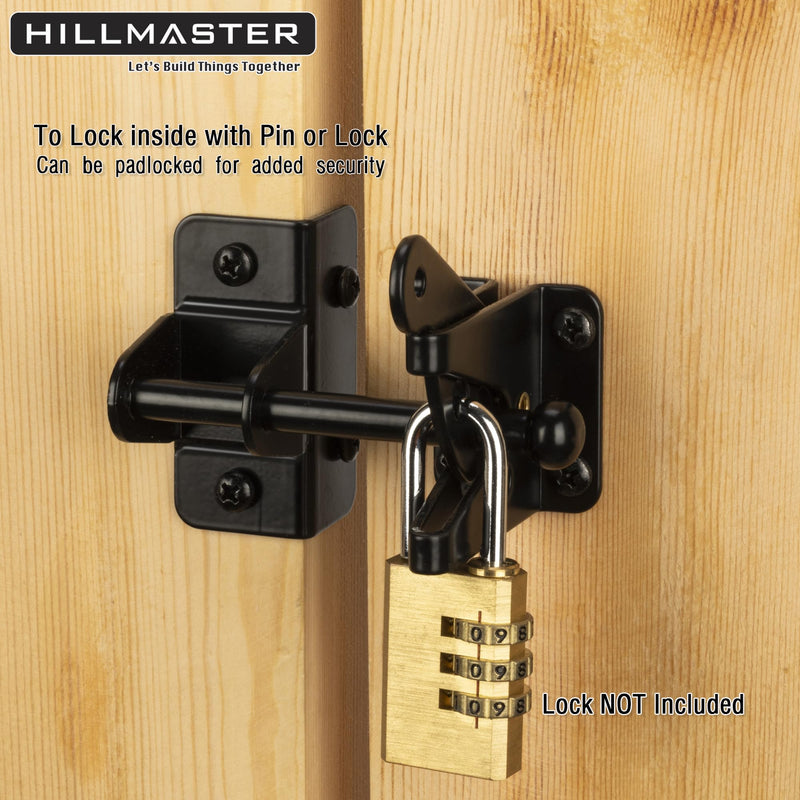 Self Locking Gate Latch for Wooden Fence,Heavy Duty Gravity Fence Latch Privacy Door Latch for Wood Gate,Metal Gates,Vinyl Fence,Gate Hardware Gate Door Lock for Outdoor Pool,Black Finish Finger Pull
