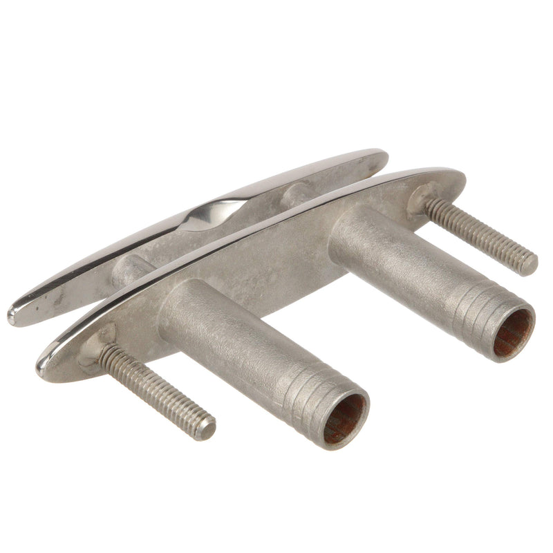 Seachoice 316 Cast Stainless Steel Pull Up Cleat, Flush Mount, Various Sizes Cleat w/ Studs 6"