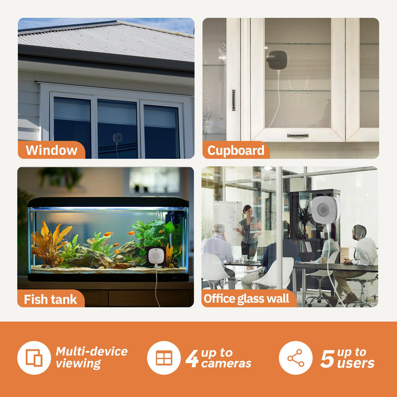 3MP 2K Window Camera,2.4GHz & 5GHz WiFi Indoor Cameras for Home Security with ChroMax Al Color Night Vision,Person & Motion Detection,24/7 Recording,Easy & Quick Install 1 Pack