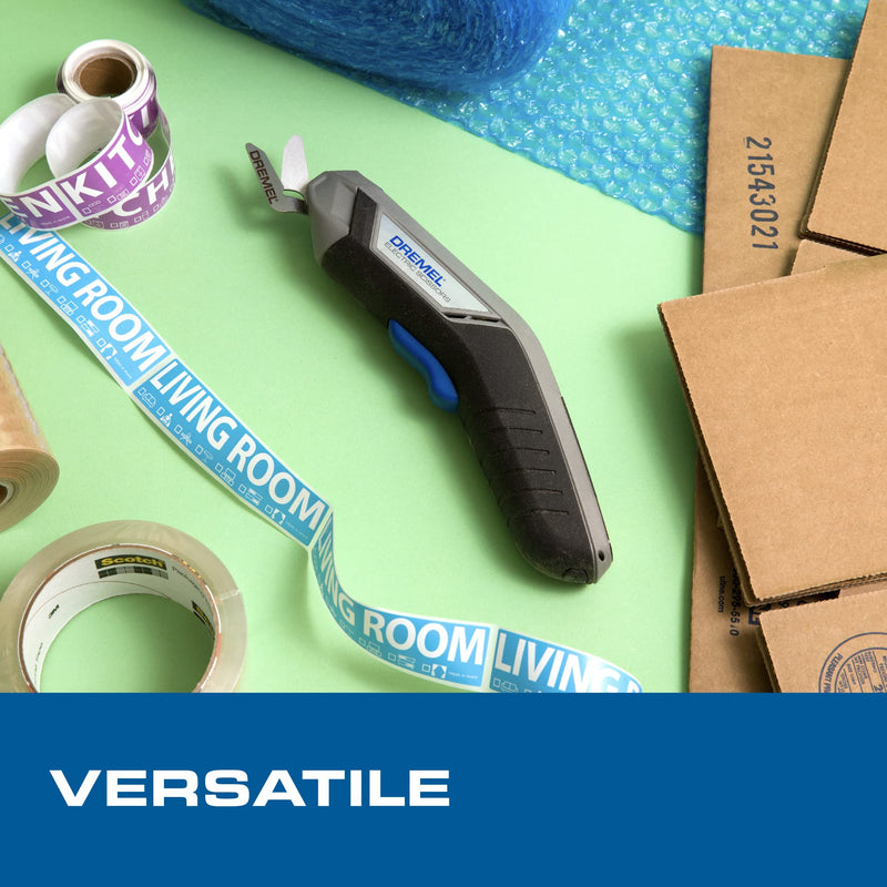 Dremel 4V Cordless Electric Scissors with USB Rechargeable Battery and Two Blade Attachments - Ideal for Cutting Cardboard, Fabric, and Paper, HSSC-01