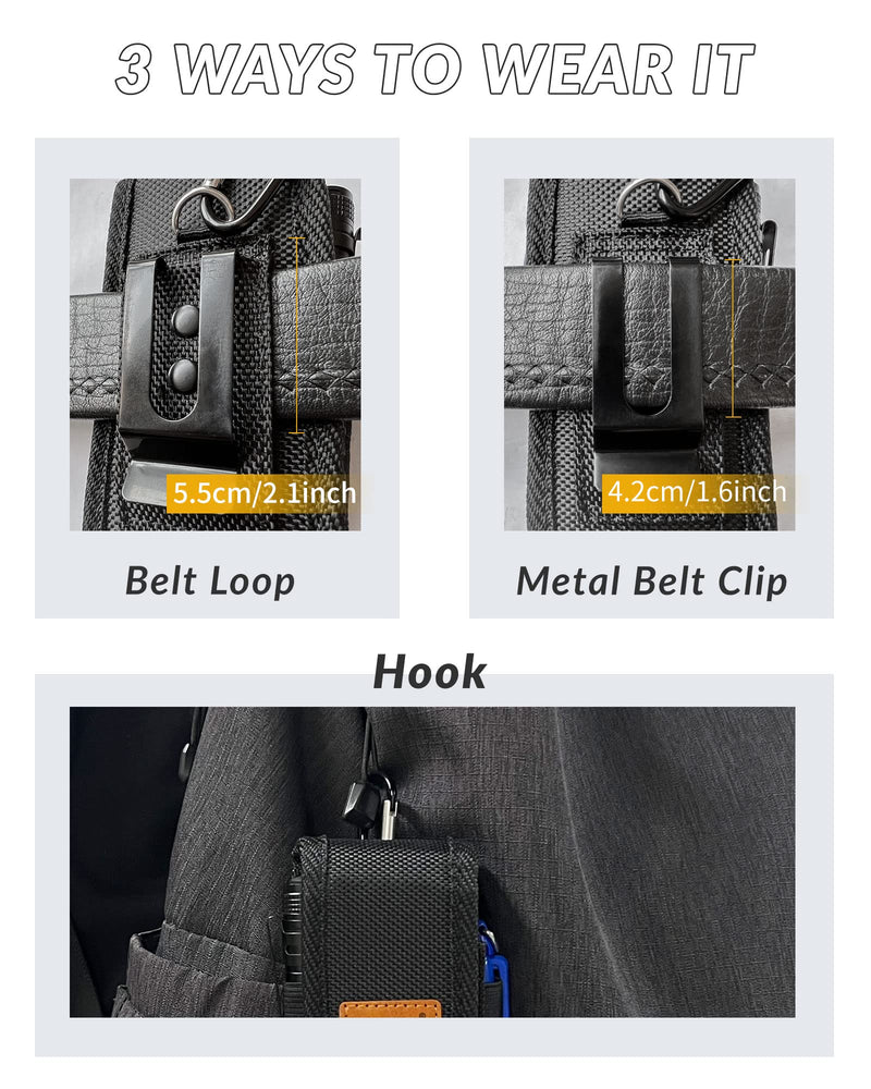 Multitool Sheath-EDC Pouch,Multi Tool Holster for Belt,Small Tactical Tool Pouch Accessories,Organizer Sheath Compatible with Multi Tool Case with Leather Logo and Belt Clip for Man