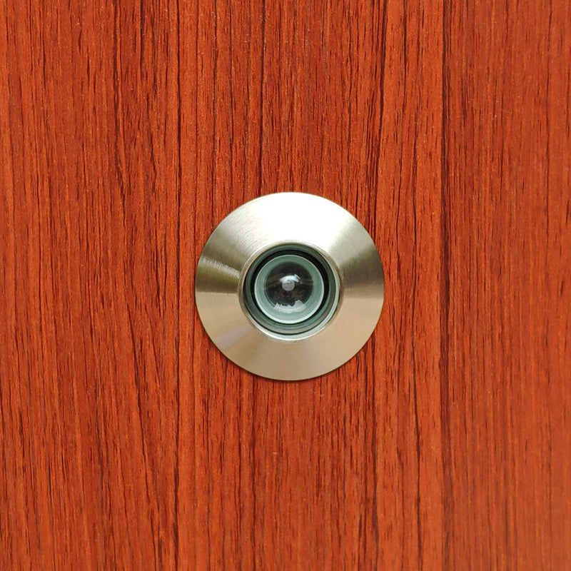 Earl Diamond - Solid Brass Door Peep Holes for Front Door, 220-Degree Door Viewer Peephole with Heavy Duty Rotating Privacy Peephole Cover for 1-21/32" to 2-1/8" Thick Door (Satin Nickel Finish) Satin Nickel Finish