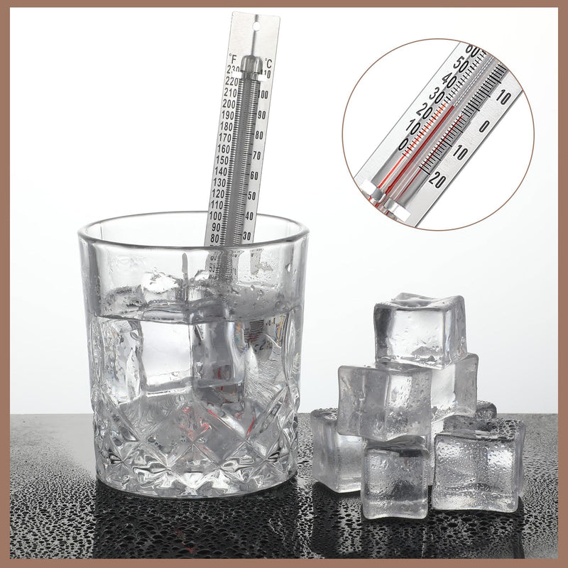 Tellegloww 12 Pcs V Shaped, Dual Scale Science Thermometers, Mercury Free Lab Thermometer for Student School Supplies, Classroom Teaching Tools for Kids, Adults