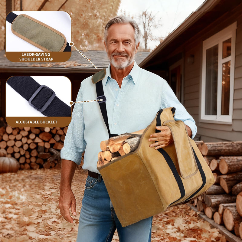Extra Large Firewood Carrier Ergonomic Wood Carrier for Firewood