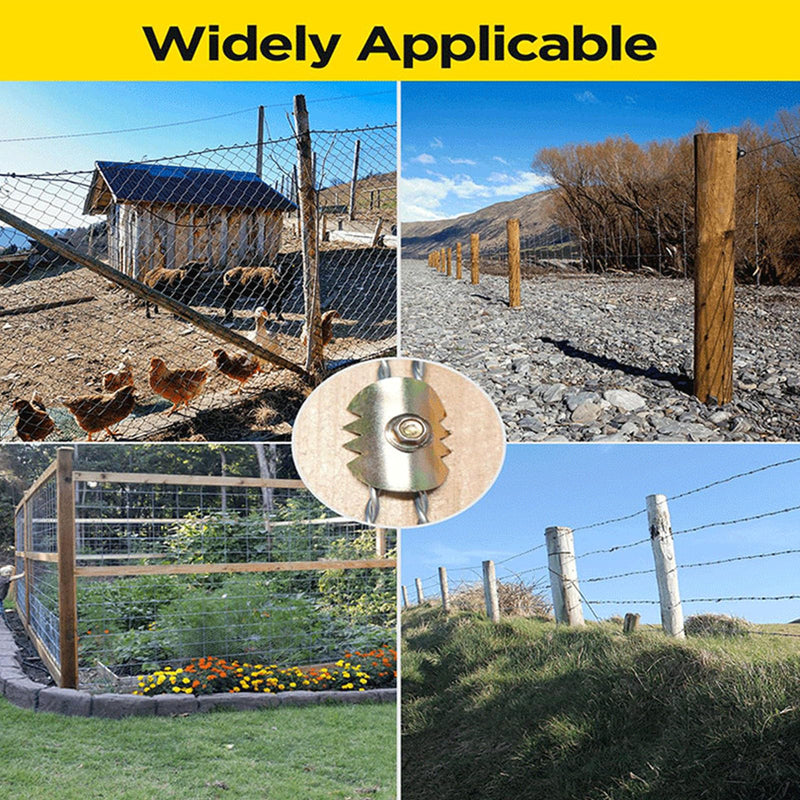 Garosa Fence Nails Wire Fixer Kit Robust Cat Claws Wire Fastening Staple Fasteners Woven Wire Fencing Staples Kit for Wire Mesh Woven Fencing