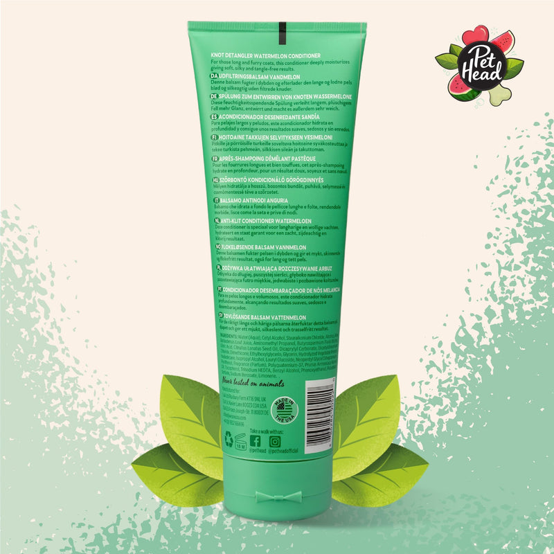 Pet Head Furtastic Dog Conditioner | Watermelon Scent | Dog Conditioner for Smelly Dogs | Knot Detangler | Care for Long Tangly Curls & Coats | Gentle Formula for Puppies | Made in USA | 8.4 fl. oz. - PawsPlanet Australia