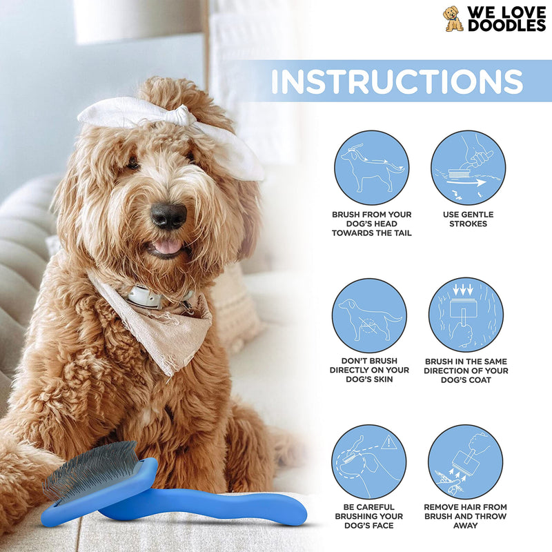 We Love Doodles Grooming Kit - Large Slicker Brush & Shampoo for Goldendoodles - PawsPlanet Australia