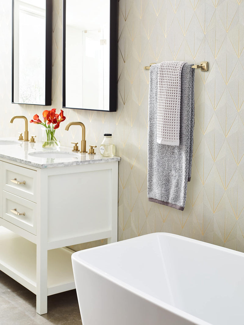 Amerock BH36094BBZ | Golden Champagne Towel Bar | 24 inch (610 mm) Center-to-Center Towel Rack | Stature | Bathroom Towel Holder | Bathroom Hardware | Bath Accessories