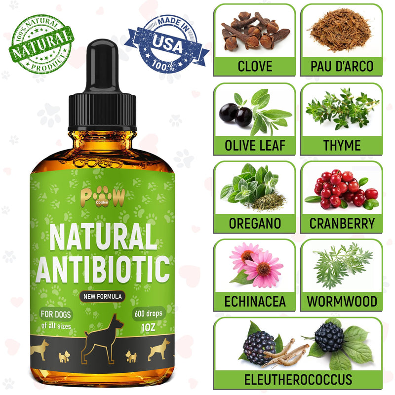 Dog Antibiotic | Natural Antibiotics for Dogs | Pet Antibiotic | Natural Antibiotic for Dogs | Dog Antibiotics | Antibiotics for Dogs | 1 Oz 1 Pack x 1 Fl Oz