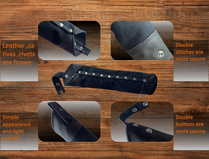 Canvas and Leather Welding Rod Bag,Canvas Rod Holder Welding Electrode Storage Can Welding Tools Rod Bag
