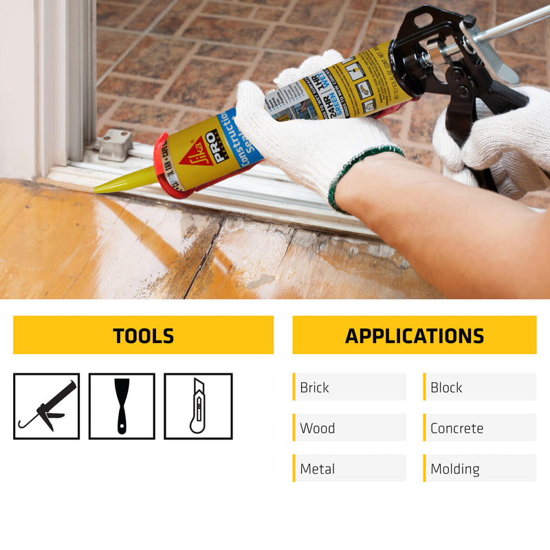 SIKA CORP 515311 Adhesive-Caulk, 10.1 fl oz, Tan 1