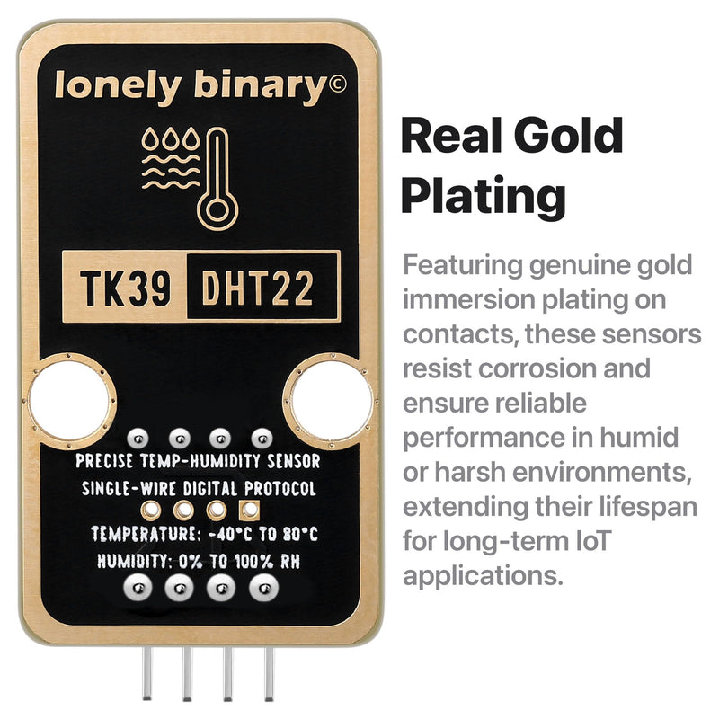 6pcs DHT22 DHT11 Gold Edition Digital Temperature Humidity Sensor Set AM2302 Weather Station Monitor for Arduino ESP32 S3 Raspberry Pi Project
