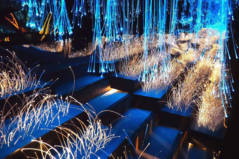 AZIMOM PMMA Plastic 100pcs 0.03in9.8ft End Glow Fiber Optic Cable Strands Roll for Star Sky Ceiling All Kind LED Light Engine Driver