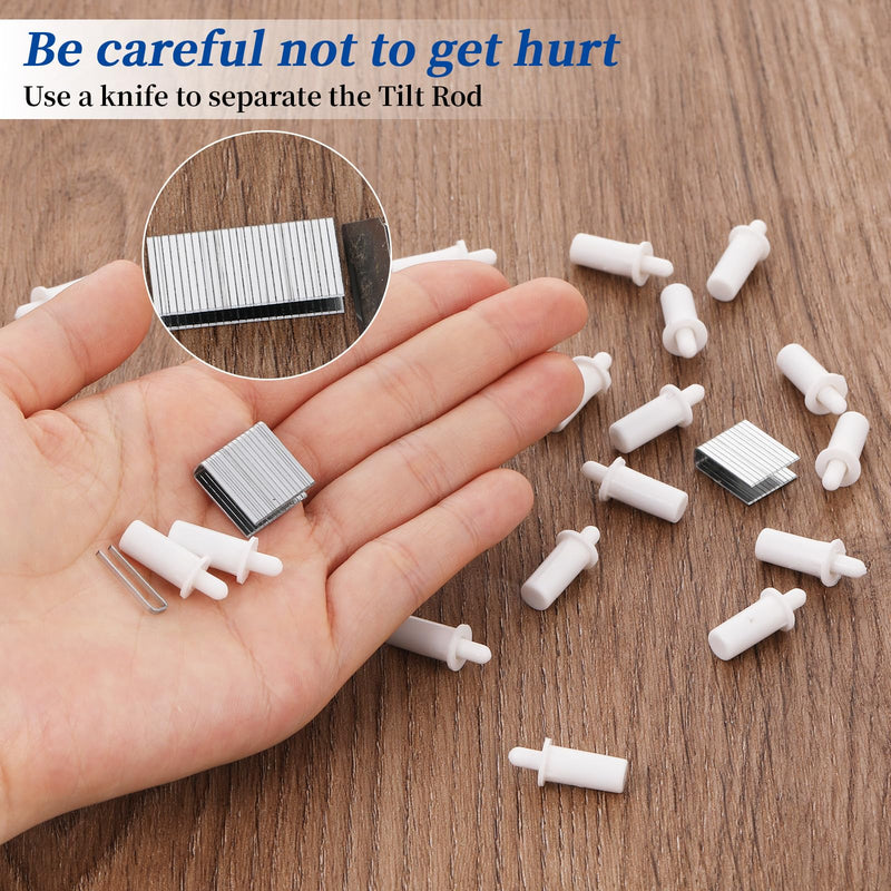 40 Pieces Plantation Shutter Repair Tool Set 20 Pcs Louvers Staples and 20Pcs Spring Loaded Shutter Pins Replacement Shutter Repair Kit for Shutters