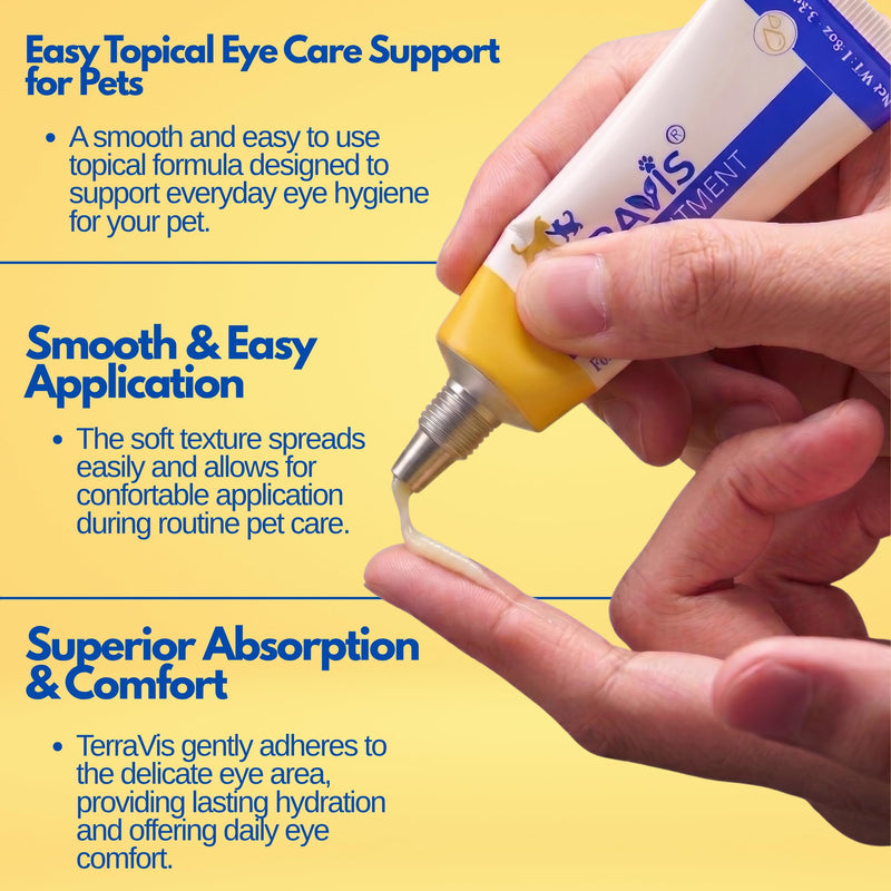 Pet Eye Care Ointment for Dogs, Cats and All Pets 1/8 oz /3.5gr Tube