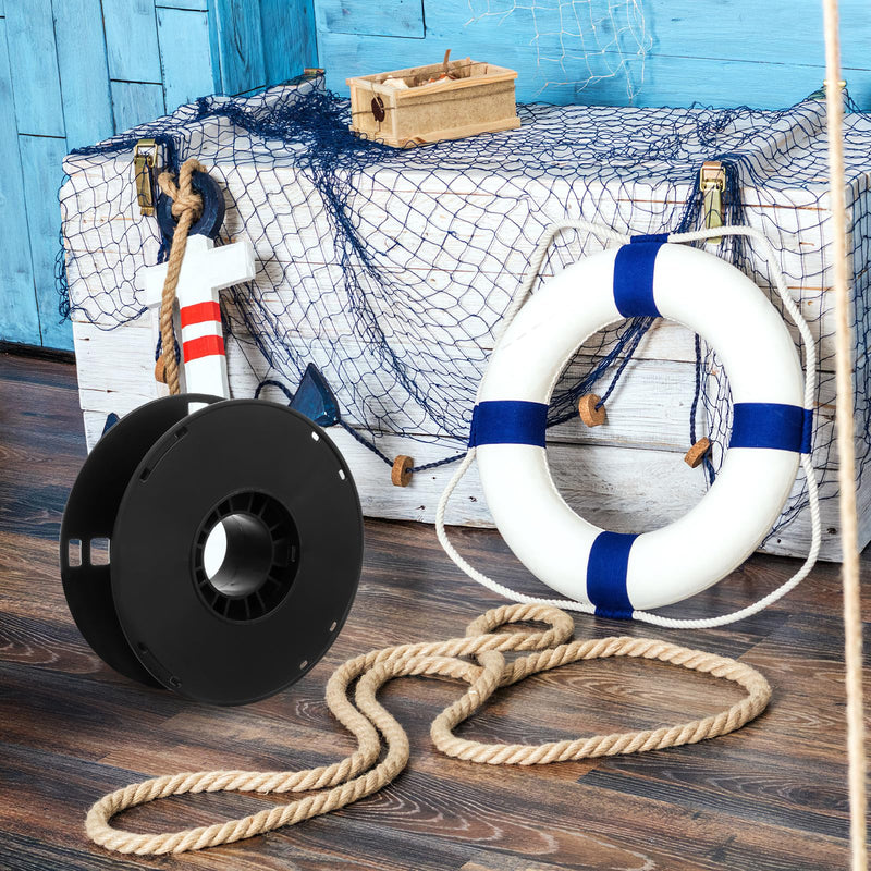 Extension Cord Storage Reel, Plastic Wire Spool Black Small Wire Reel, Small Cable Spool Cord Reel for Camping Caravan Or Motorhome