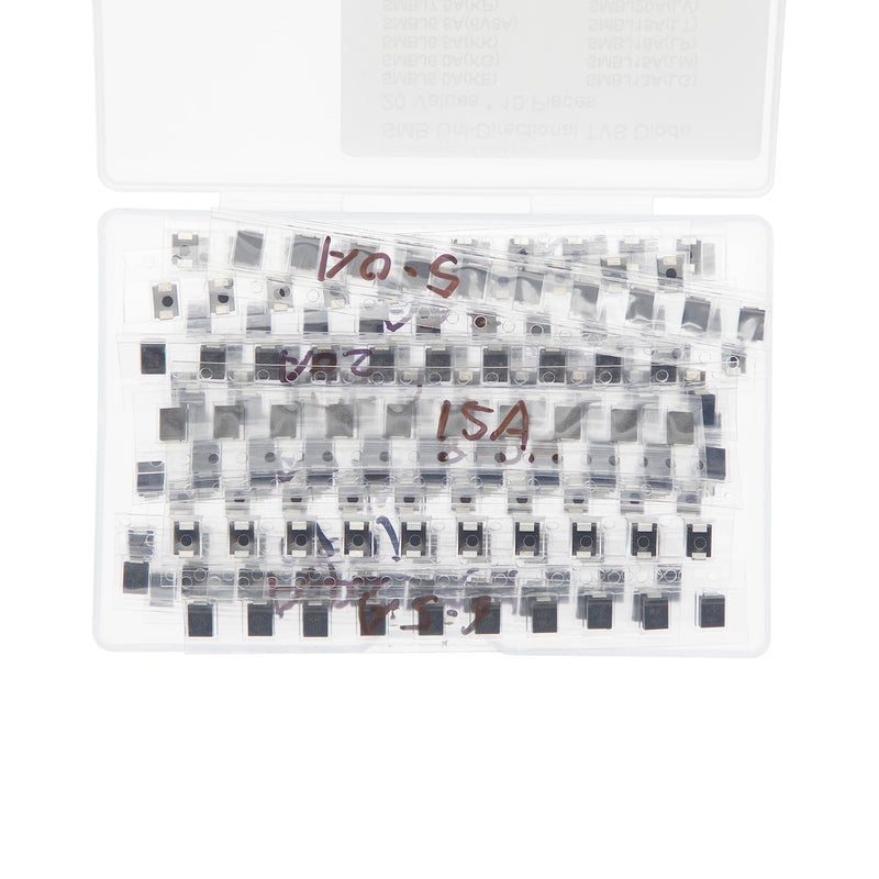 20 Values * 10 Pieces SMB 600W TVS Uni-Directional Surface Mount ESD Protection Diodes Kit