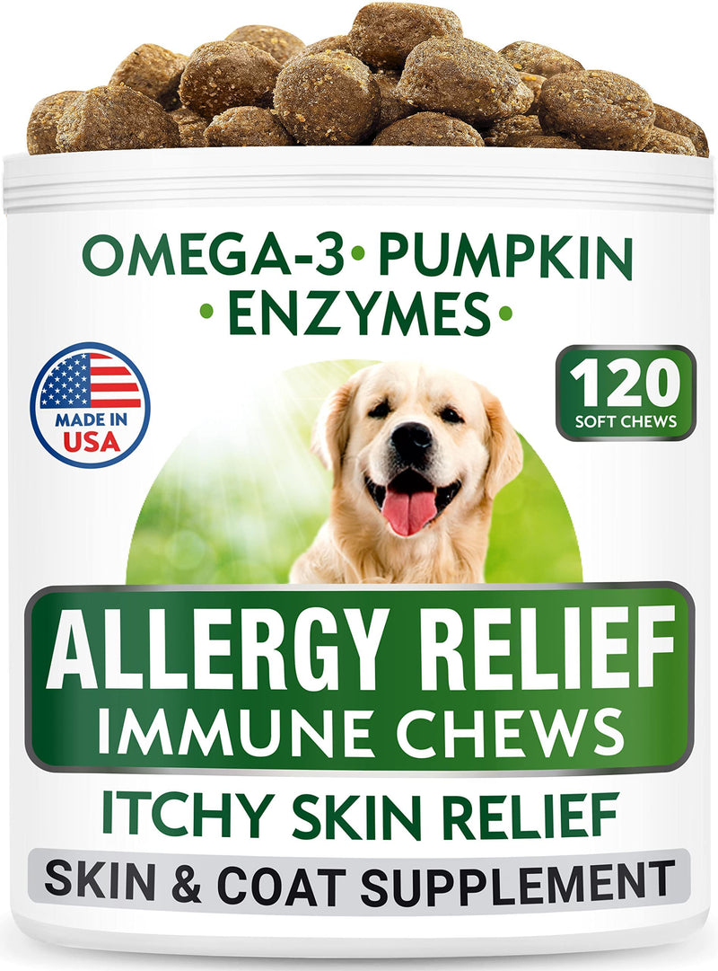 Hemp Oil Treats + Glucosamine + Allergy Relief Bundle - Hip & Joint Supplement + Anti-Itch & Hot Spots - Chondroitin, MSM + Omega 3 + Pumpkin + Enzymes - Immune Support - Made in USA - 240 Chews