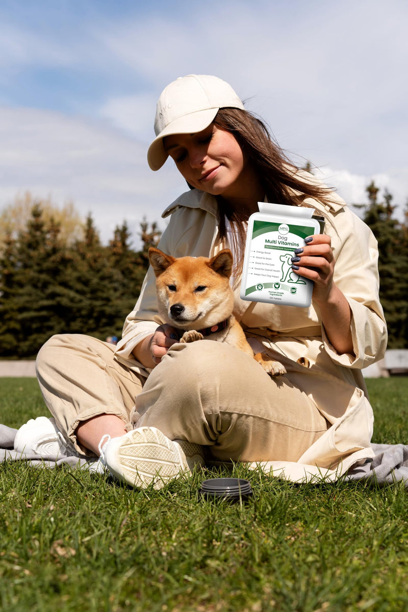 Dog Multivitamin 22-in-1 – Dog Vitamins and Supplements with Calcium, Zinc, Iron & Full B-Complex | Immune, Skin & Coat, Bone & Joint Support | Chicken Flavor Tablets | UK GMP | 120 Ct