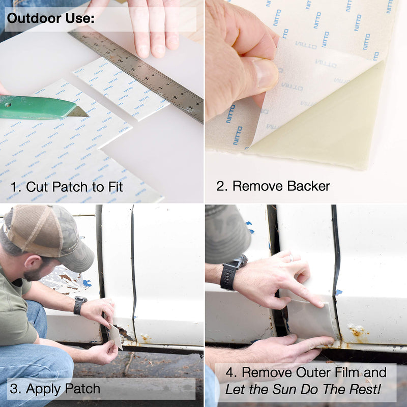 Total Patch Repair - 3" X 6" - Great for Fiberglass, Steel, Concrete, Wood, PVC, Plastic, Galvanized Pipe and More