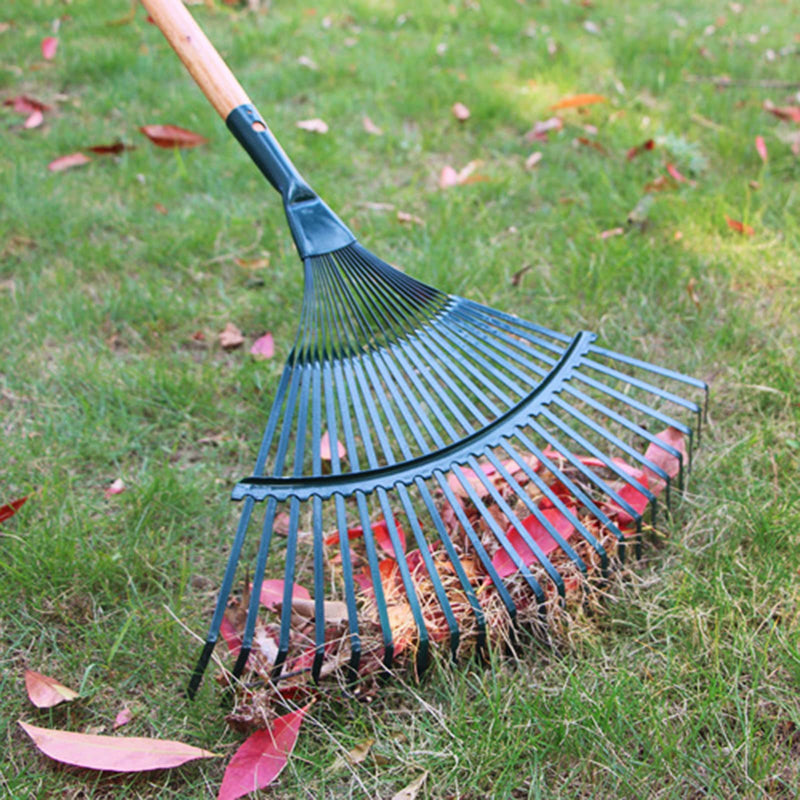22 Teeth Heavy Duty Steel Metal-Rake for Head High Carbon Steel Lawn Leaves Garden Garden Tools without Handle Home Tool