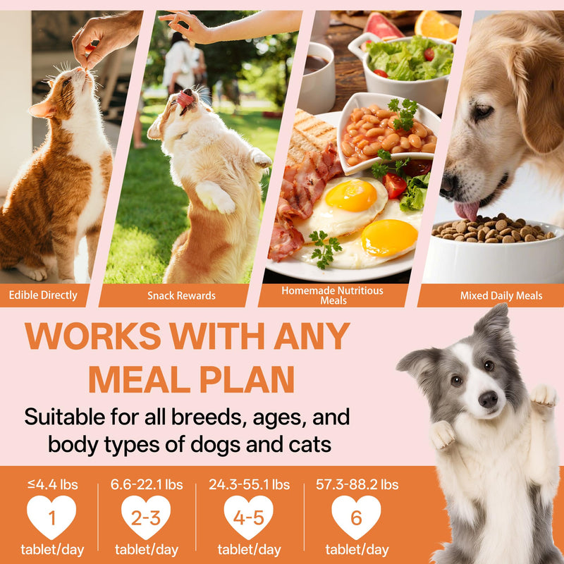 Dog Multivitamin，Pet Vitamins and Supplements，16-in-1 Vitamin Formula with Taurine，Canine Complete Enhanced Multivitamin，Hip & Joint Support, Digestive Health, Immune Support，Skin and Fur Supplements