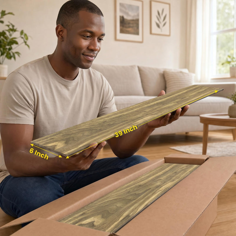 À LA MAISON CEILINGS Faux Wood Ceiling Planks, Rustic Sage, 39x6in Pack of 48