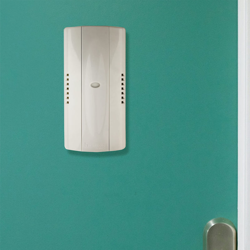 2-Note Mechanical Door Bell Chime and Door Button with Viewer, Silver