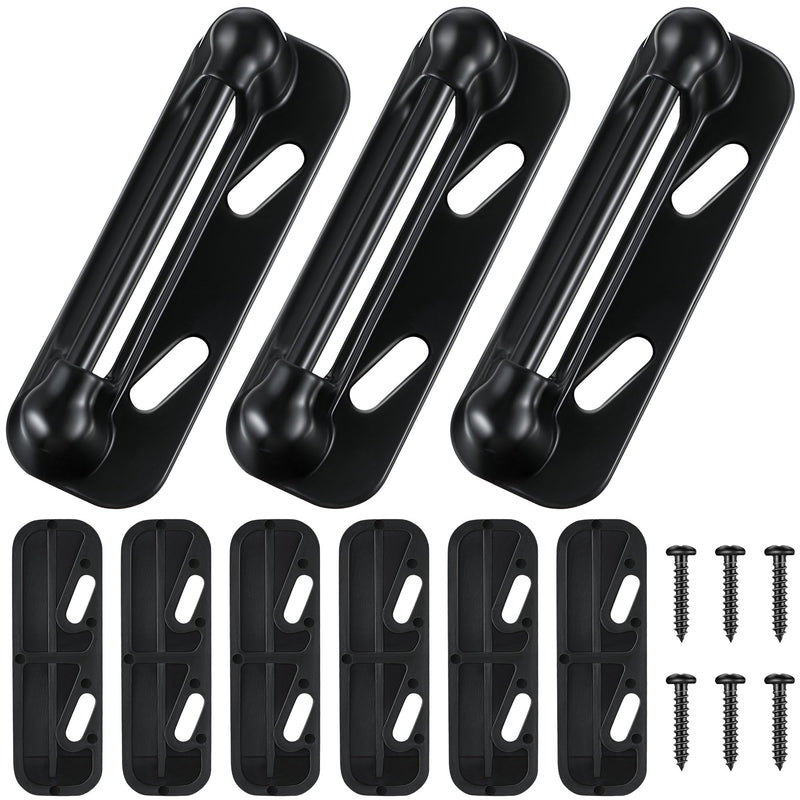 Enhon Screen Door Spring Strike Plate, Compatible with Prime-Line K-5004 Spring Loaded Screen and Storm Door Strike Plate, Aluminum Painted Screen Door Latch Replacement, Black