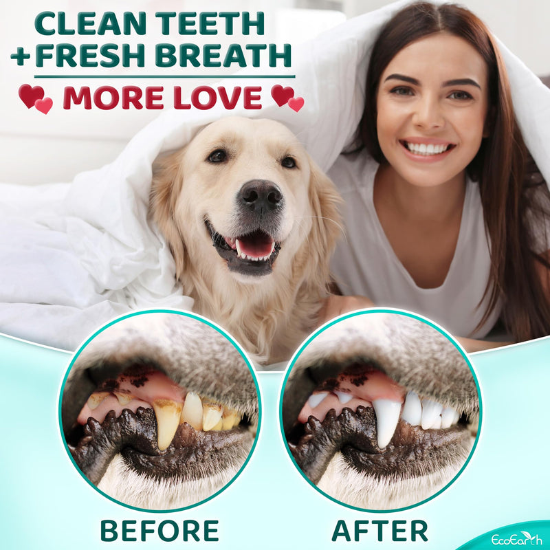 Premium Teeth Cleaning Wipes for Dogs & Cats - 50 Pcs - Pet Dental Care Finger Pads for Fresh Breath & Oral Hygiene - Embossed Pattern & Nano Plastic-Dotting to Remove Plaque & Tartar 1-Pack (50pcs)