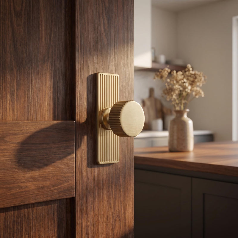 Goo-Ki Champagne Bronze Zinc Alloy Cabinet Large Knob with Backplate - Single Hole Center Cabinet Pull Hardware for Bedroom, Kitchen, 6 Pack 9596-G BackPlate G Large