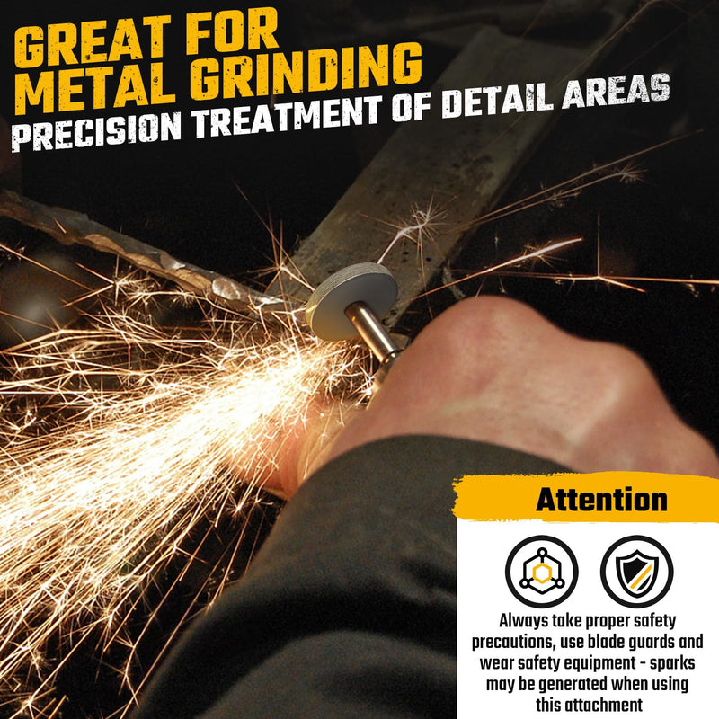 Double-Sided 45° Diamond Grinding Wheel 1/4" Shank Die Grinder Drill Attachment Sanding Bit for Wood & Metal, Threaded Repair, Tungsten & Lawn Mower Blade Sharpening Double-Sided 45° Wheel
