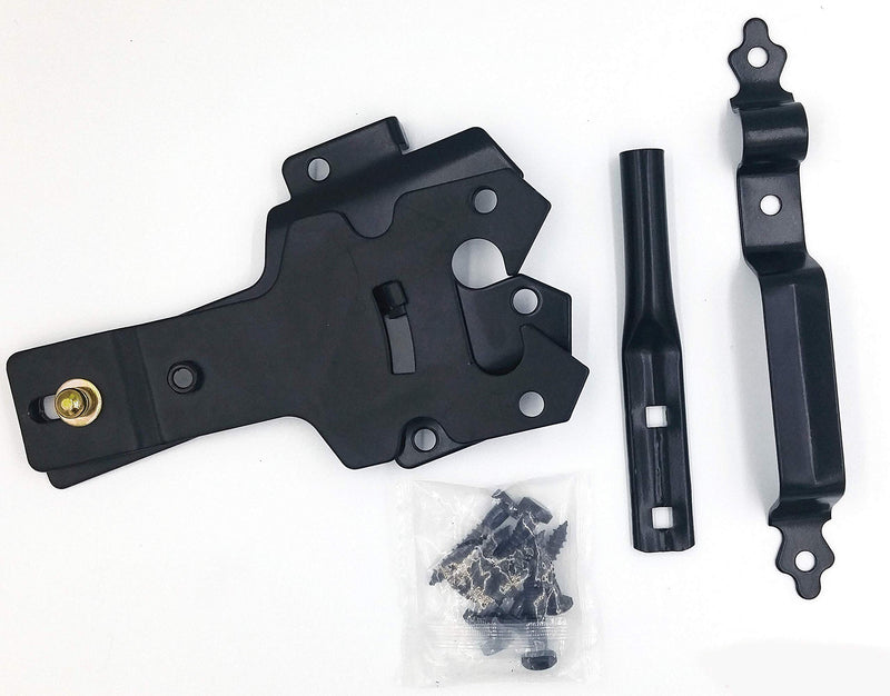 Automatic Lockable Post Mount Latch for Wood Gates and Doors Black