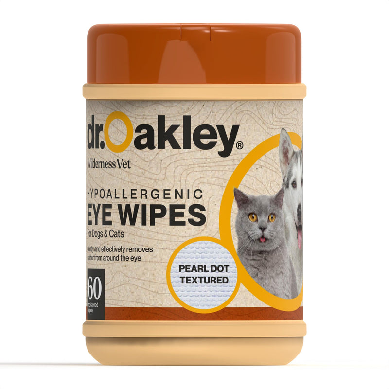Dr. Oakley Dog Eye Wipes Cleaner for Dogs & Cats, Tear Stain and Facial Daily, Natural Vet-Recommended Dog Eye Treatment