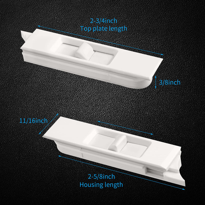 Tilt Latch Pairs White Plastic Construction Snap-In Latch Pairs Spring Loaded Sliding Window Tilt Latch for Home Window Accessories (8) 8