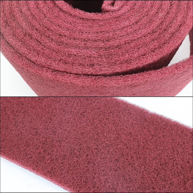 Maroon General Purpose Scuff Pads, Scuffing, Scouring Pad, Sanding, Paint Primer Prep Scratch - Surface Preparation Pad Car Auto Body Woodworking 7447-Premium, 4.7 Inches*15 Feet