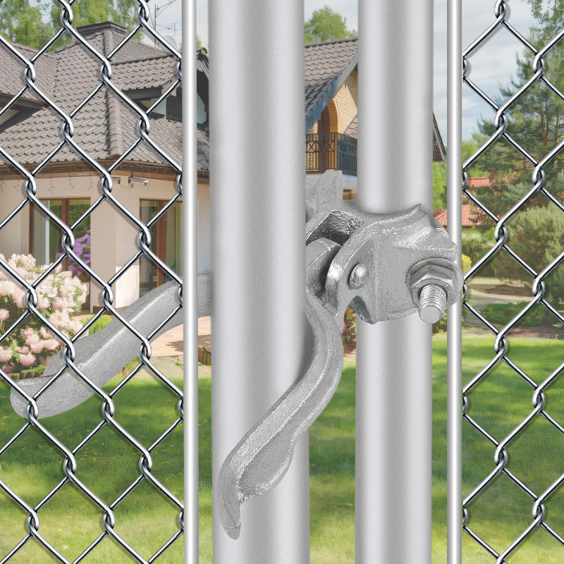 Chain Link Fence Gate Fork Latch - Commercial Heavy Duty - Malleable - Galvanized Gate Latch with Hole for Padlock (1-7/8" x 2-7/8") 1-7/8" x 2-7/8"