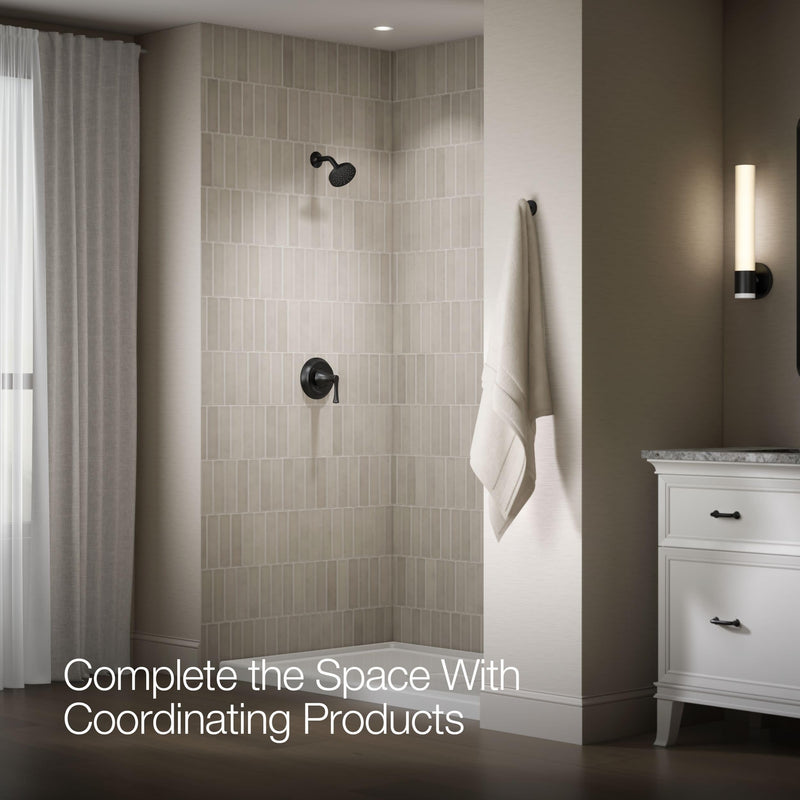 Kohler TLS35938-4-BL Buckley™ Rite-Temp® shower trim kit, without showerhead, Matte Black Rectangular