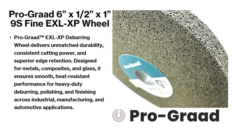 EXL-XP Convolute Deburring Polishing Wheel - 6" x 1/2" x 1" 9S Fine Silicon Carbide - Professional Grade - Metal Deburring, Finishing and Polishing Wheel – 60442-1 Pack