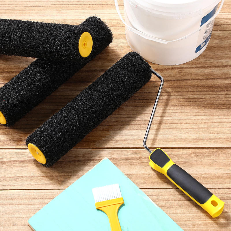 Threlaco 3 Pcs 12'' Drywall Compound Roller with Frame, Drywall Mud Roller 12 Inch