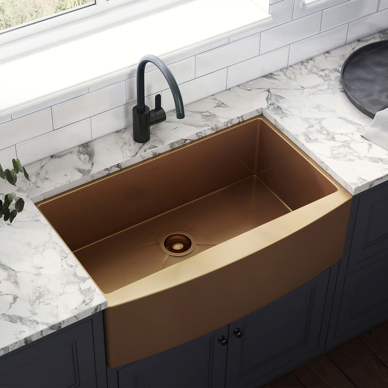 Ruvati Copper Tone Garbage Disposal Flange for Kitchen Sinks - Rose Gold Stainless Steel - RVA1041CP