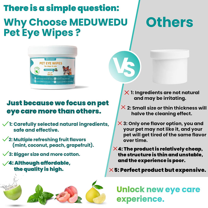 MEDUWEDU Fresh Care Duo – Dental & Eye Wipes with Coconut Scent