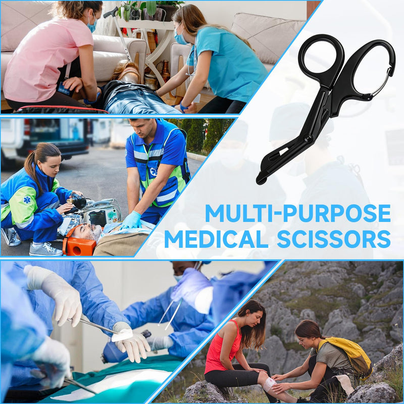 2PCS Medical Scissors,5.8 Inch EMT Trauma Shears,Bandage Scissors with Carabiner,Stainless Steel Nurse Scissors with Non-Stick Blades & Surgical Grade Shears for Nurses Doctors (5.8 Inch (15cm)) 5.8 Inch (15cm)