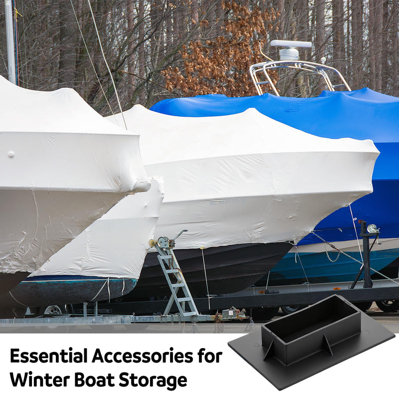 Chunful 6 Pack Boat Bottom Caps for Shrink Wrap Vents Winter Boat Supplies for Shrink Wrapped Storage Installation Support Poles