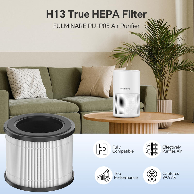 FULMINARE 2Pack PU-P05 Air Purifier Replacement Filter, Genuine Air Filters 2 Pack